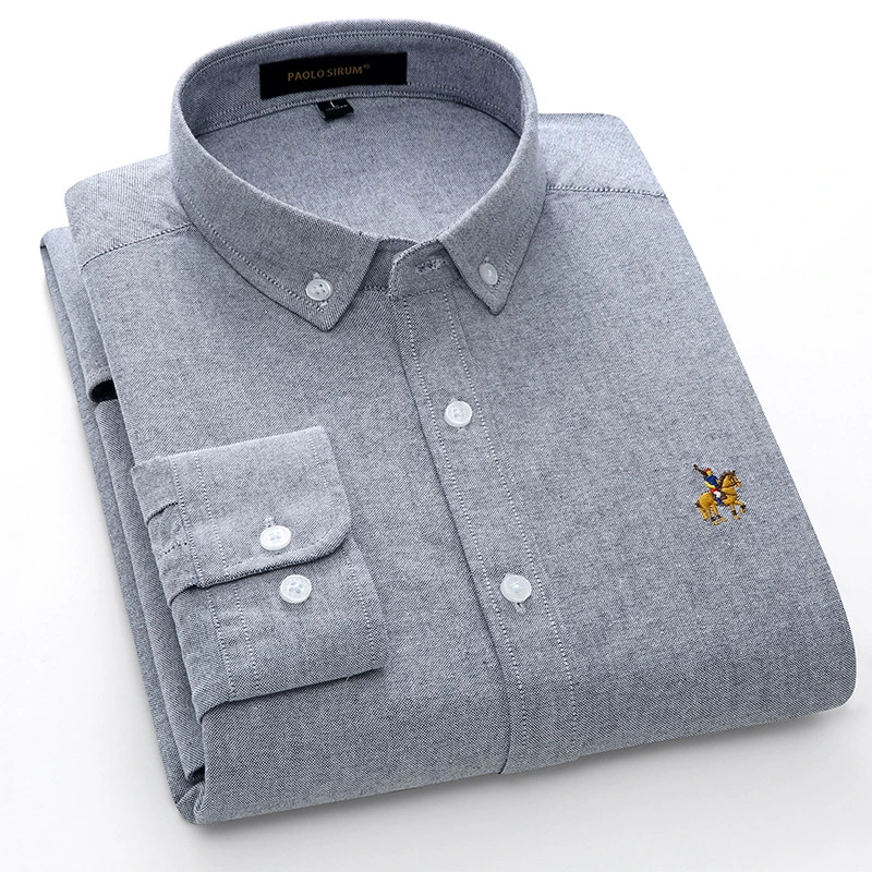2023 New Custom 100% Cotton Men′ S Slim/Loose Dress Shirt Blouse Long Sleeve Casual Formal Business Shirts for Men