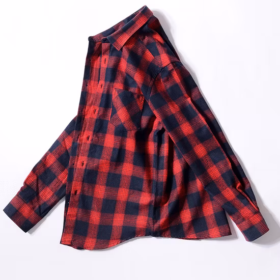 Camisa de manga comprida masculina casual unissex de verão com gola formal de seda de bambu estilo xadrez de flanela escovada
