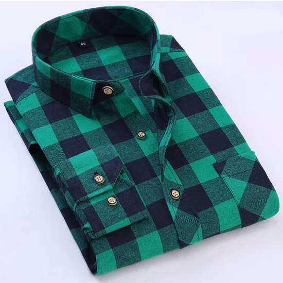 As camisas da flanela da mola diluem o desgaste diário do peso leve da tela